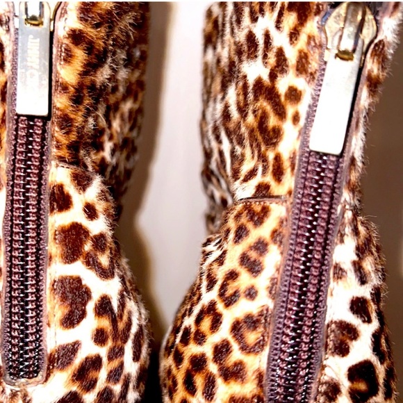 Jimmy Choo Pony Hair Leopard Ankle Boots - Picture 2 of 5